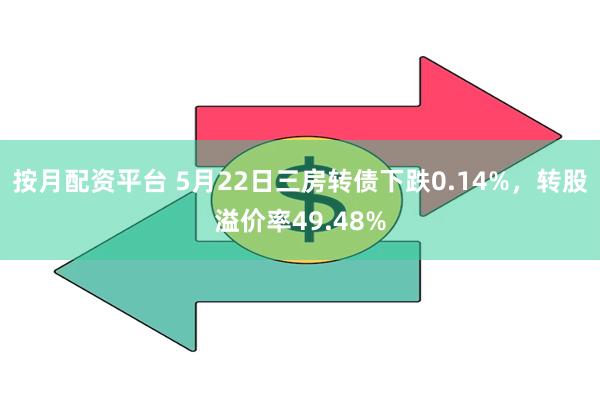 按月配资平台 5月22日三房转债下跌0.14%，转股溢价率49.48%