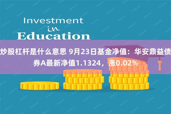 炒股杠杆是什么意思 9月23日基金净值：华安鼎益债券A最新净值1.1324，涨0.02%